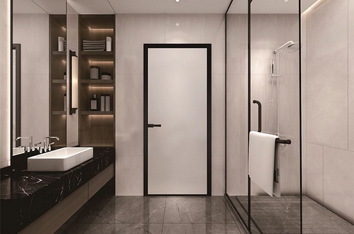 Aluminiowe drzwi łazienkowe Slim Line, GDM55A